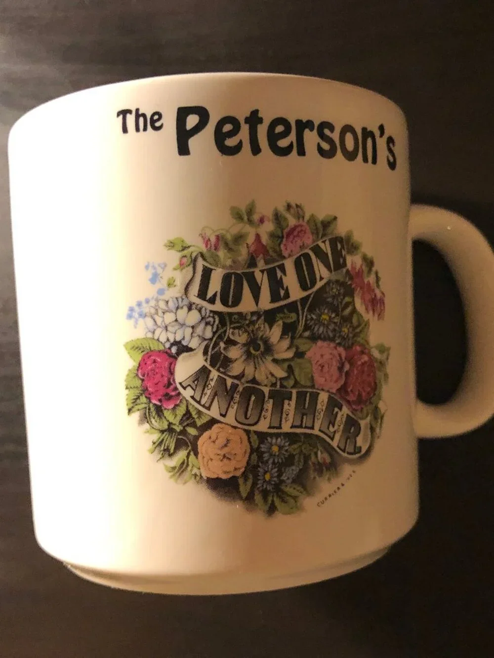 The Peterson's Floral Love One Another Coffee Mug Tea Cup